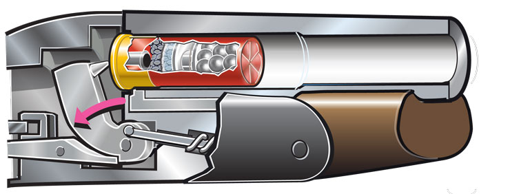 Cutaway: Shell inserted in chamber