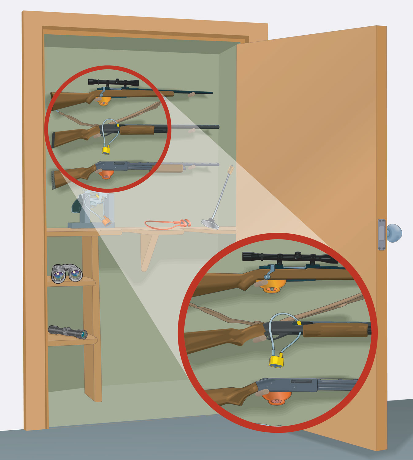 Firearm storage closet