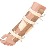 Use splints to stabilize a broken bone.