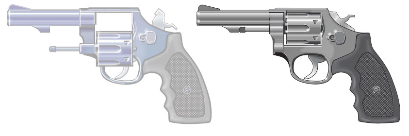 Example of a handgun's action