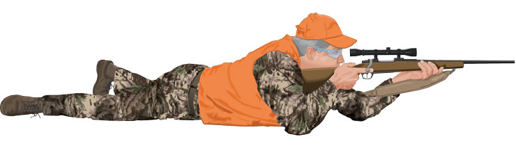 Prone shooting position